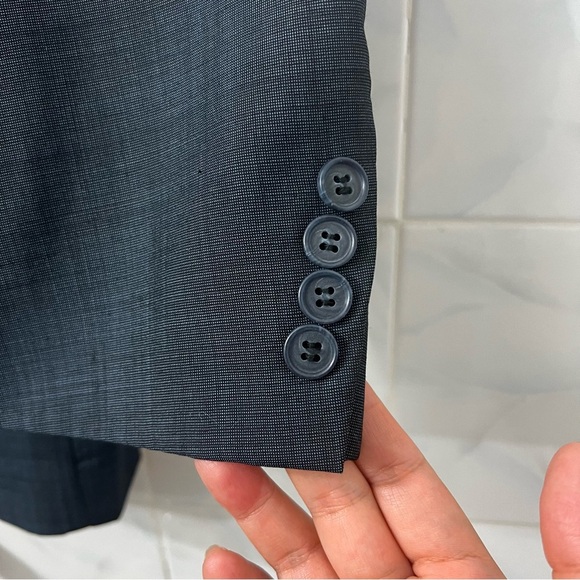 Arnold Brant Sport Coat Men’s 44R Loro Piana Wool Mohair Blend Blue Blazer Italy - Picture 3 of 14